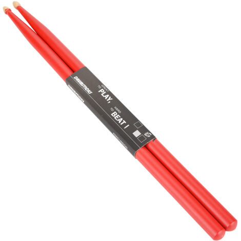 1 Paire de Baguettes de Batterie 5A en Bois d'Érable Rouge, Baguettes de Batterie pour Débutants, Accessoires de Musique