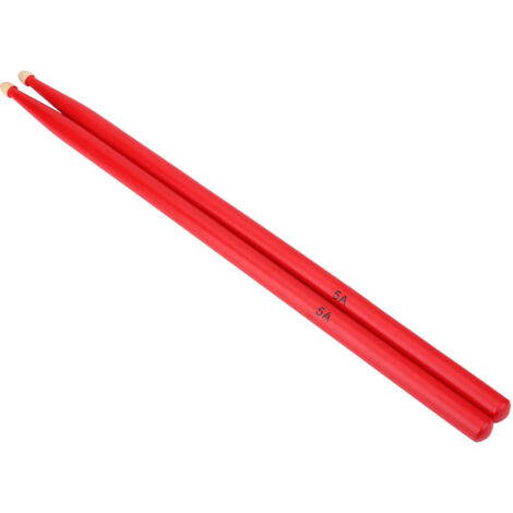 1 Paire de Baguettes de Batterie en Bois d'Érable Rouge, Baguettes de Batterie pour Batterie Acoustique