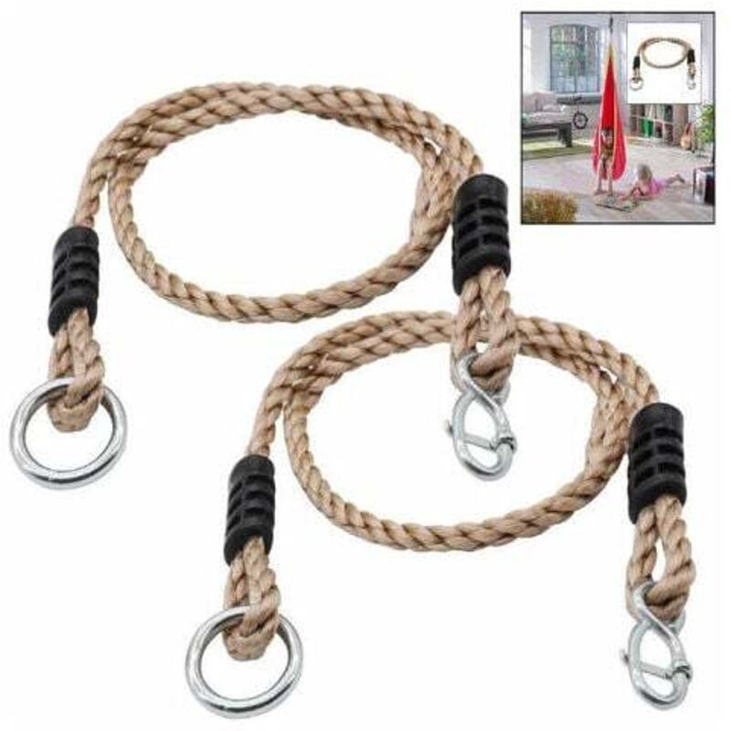 Sunxury - 1 Paire de Balançoire Arbre Enfant, Cordes Balancoire Sangles Réglables Balançoire Arbre en Bois Enfants Adulte Siège Suspendu