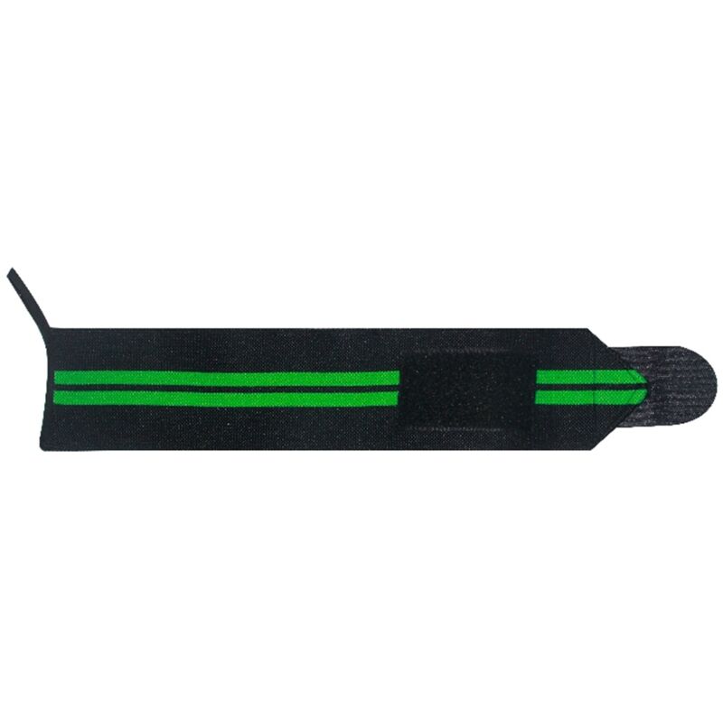 1 Paire de Bandes de Poignet pour Musculation avec Support de Pouce et Bracelet d'Enroulement (Noir & Vert)