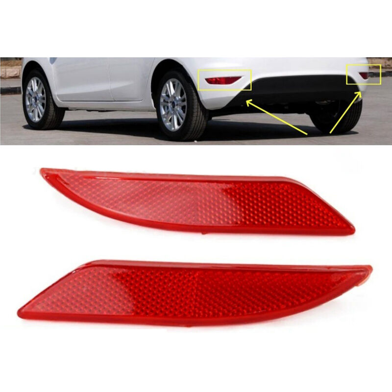 1 Paire de bandes réfléchissantes droite et gauche pour Ford Fiesta 2009 2010 2011 2012 Réflecteur arrière DK43515M0 DK43515L0 8A69515B0AB