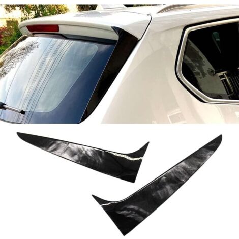 1 paire de becquets latéraux de lunette arrière noir brillant pour BMW X3 F25 2011-2017