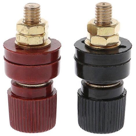 1 Paire de Bornes de Puissance 6mm 333 pour Amplificateur et Adaptateur Secteur