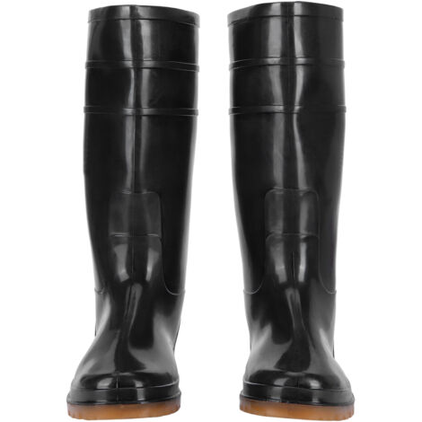 1 Paire de Bottes de Pluie Imperméables Antidérapantes pour Jardin, Ferme et Élevage - Noir Taille 39