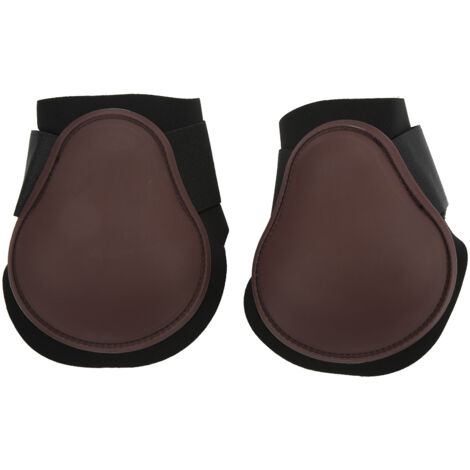 1 paire de bottes tendons de cheval, ensemble doux, empêche le glissement, facile à coller, boulet pour chevaux, pattes arrière marron L
