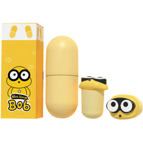 1 Paire de Bouchons d'Oreilles en Mousse Anti-Bruit à Thème Animal, Souples, pour Dormir et Étudier, Jaune