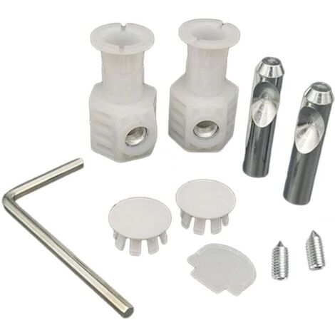 1 paire de boulons de fixation muraux universels pour WC, vis pour abattant, charnières de fixation supérieures, support de réparation pour salle de bain et vis de sol