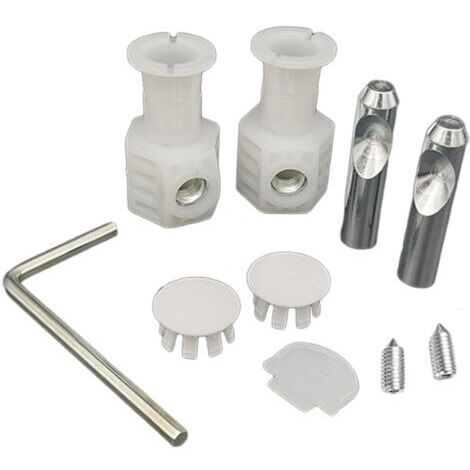 1 paire de boulons de fixation muraux universels pour WC, vis pour abattant, charnières de fixation supérieures, support de réparation pour salle de bain et vis de sol