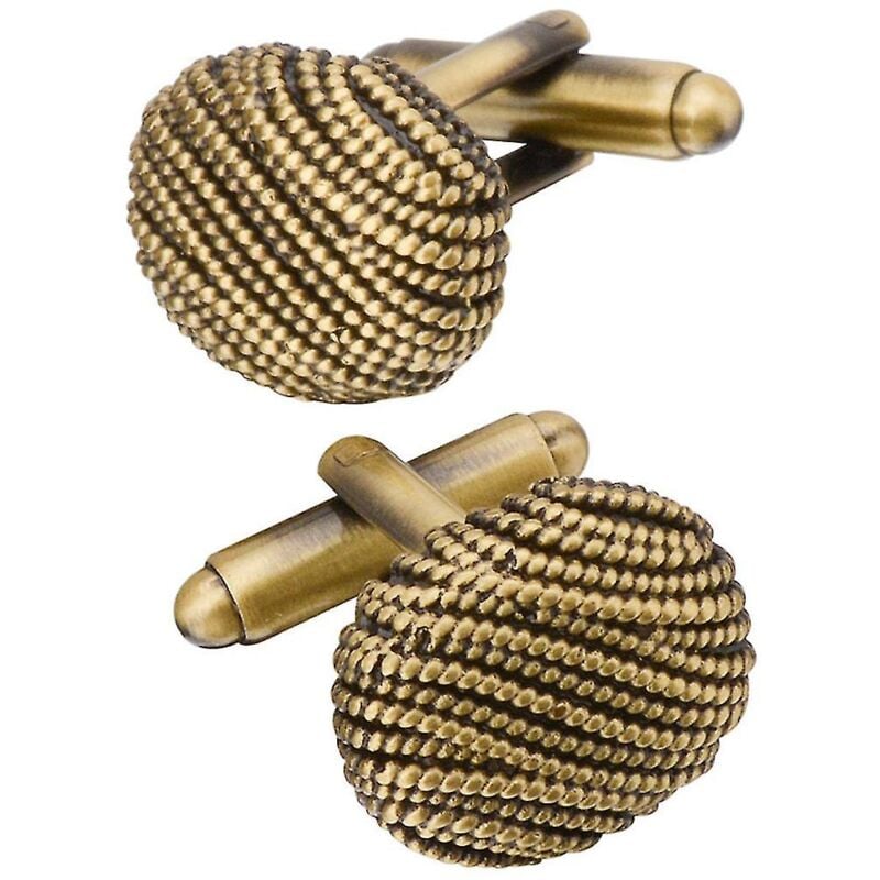 1 paire de boutons de manchette ovales en cuivre pour chemise d'homme pour fête de mariage d'affaires