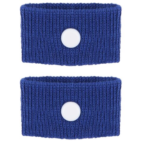 1 Paire de Bracelets Anti-Nausée pour le Mal des Transports en Avion, Bus ou Voiture (Bleu)