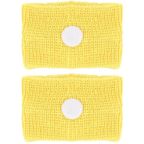 1 Paire de Bracelets Anti-Nausée pour le Mal des Transports en Avion, Bus ou Voiture (Jaune)