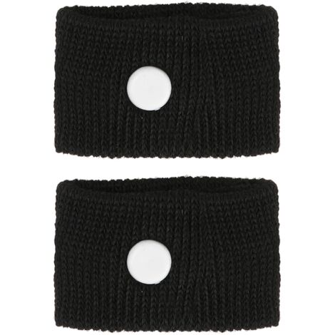 1 Paire de Bracelets Anti-Nausée pour le Mal des Transports en Avion, Voiture, Bateau (Noir)