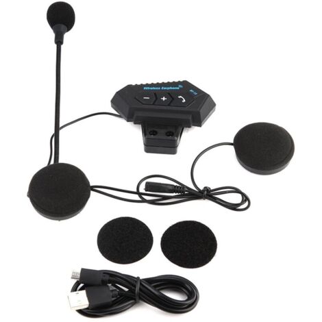 1 paire de casques de moto BT, haut-parleurs, Support d'appel mains libres