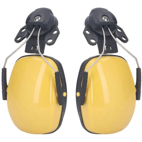1 paire de casques de sécurité avec protection auditive intégrée pour casque de chantier, réduction du bruit, protection des oreilles, idéal pour les chantiers de construction.