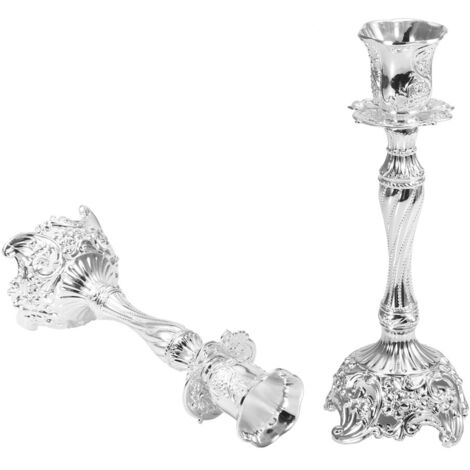 1 Paire de chandeliers européens classiques, support bougie unique, décoration de table élégante
