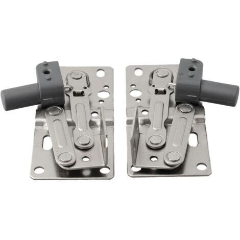 1 paire de charnières à plateau rabattables à fermeture douce avec conception d'amortissement, cadre de support de porte basculante