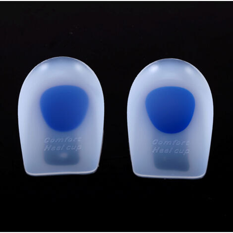 1 Paire de Coussinets Talon en Silicone - Semelles Orthopédiques Anti-Choc pour Soins Plantaire et Soulagement de la Douleur (Taille L)