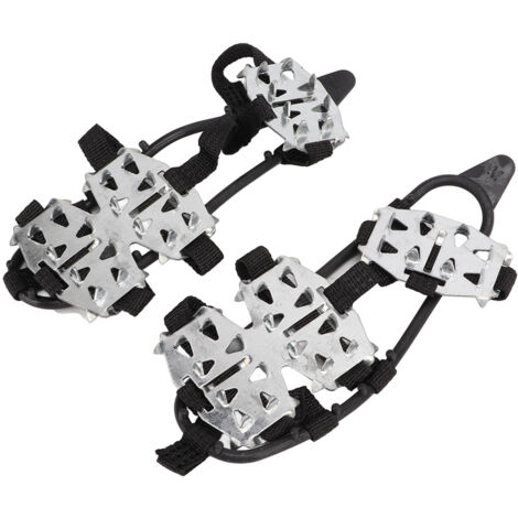 1 Paire de Crampons 12 Pointes Antidérapants pour Chaussures de Randonnée Hiver