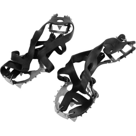 1 Paire de Crampons 18 Pointes pour Chaussures de Randonnée, Accessoire de Sécurité Antidérapant Portable Taille L (41-46)