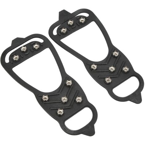 1 Paire de Crampons à Glace 8 Pointes, Antidérapants pour Chaussures de Neige, Griffes d'Adhérence Hiver