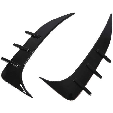 1 paire de déflecteurs latéraux arrière noirs brillants, spoiler d’aération élégant pour pare-chocs arrière, compatible avec BMW Série 2 F44 G.