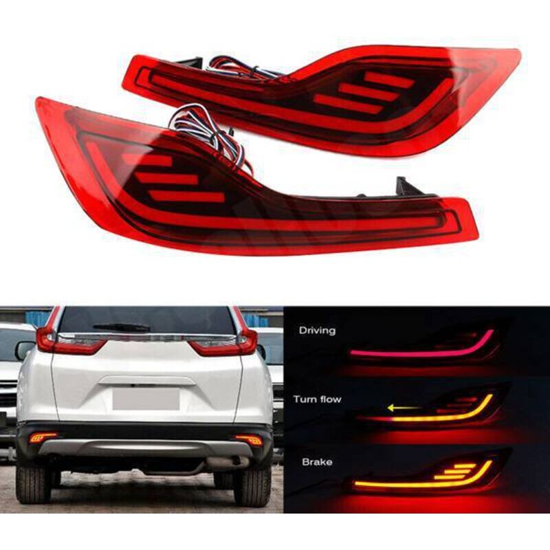 Image of 1 paire de feux arrière à LED DRL pour Honda CRV, feux de freinage, clignotants
