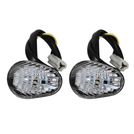 1 Paire de Feux Clignotants Ambre LED à Encaster pour Yamaha YZF R1 R6 R6S, Indicateur de Direction Transparent.