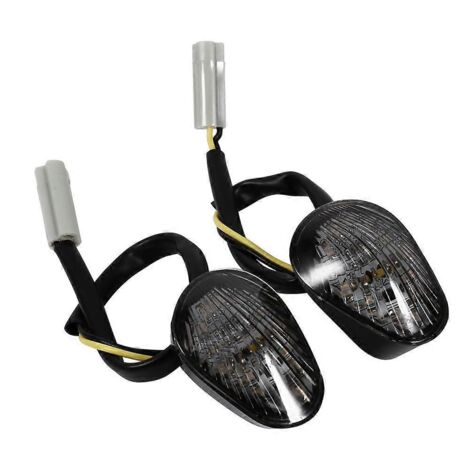 1 Paire de Feux Clignotants Ambre LED Encastrés pour Yamaha YZF R1 R6 R6S, Fumés, Indicateurs de Direction