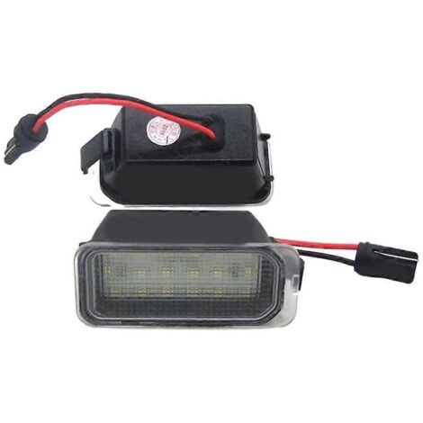 1 Paire de Feux de Plaque d'Immatriculation LED, Ampoules de Remplacement pour Fiesta Focus Kuga, Lumière de Plaque d'Immatriculation Blanche, Étanche, Facile à Installer