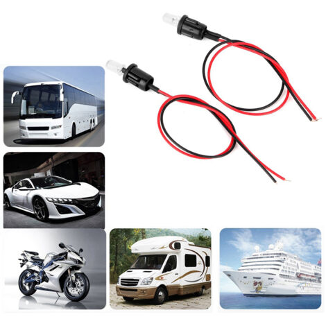 1 Paire de Feux LED Clignotants 12V pour Tableau de Bord Voiture