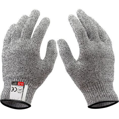1 paire de gants anti-coupures, gants de travail de sécurité, niveau de protection 5, bonne qualité, qualité alimentaire, grande taille.