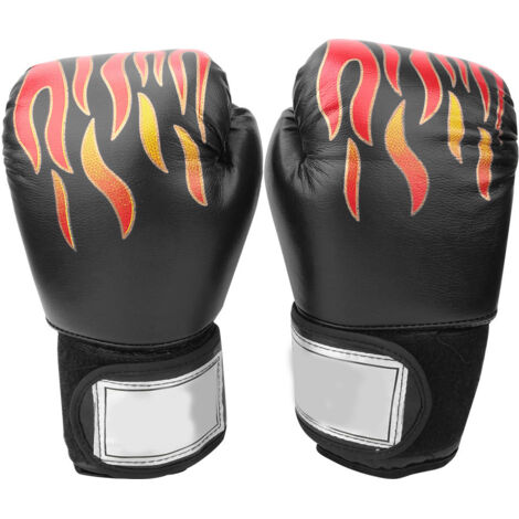 1 Paire de Gants de Boxe Professionnels pour Adultes - Entraînement Sac de Frappe et Sparring - Noir