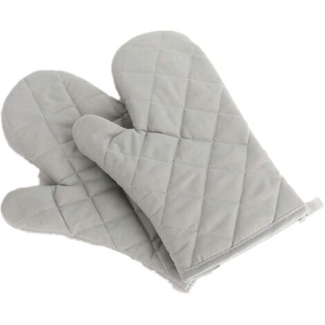 1 paire de gants de cuisine épais et résistants à la chaleur (gris)