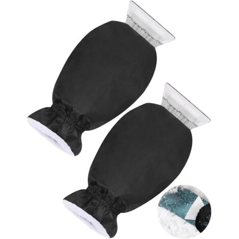 1 paire de gants de dégivrage, gants de dégivrage réutilisables, gants de dégivrage pour vitres de voiture, gants de dégivrage noirs pour pelleter la neige en hiver