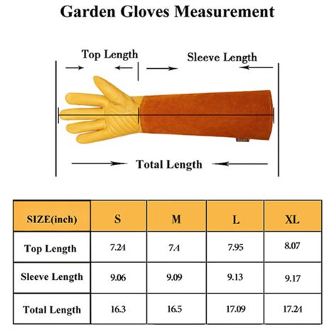 1 paire de gants de jardinage longs - marron, taille M