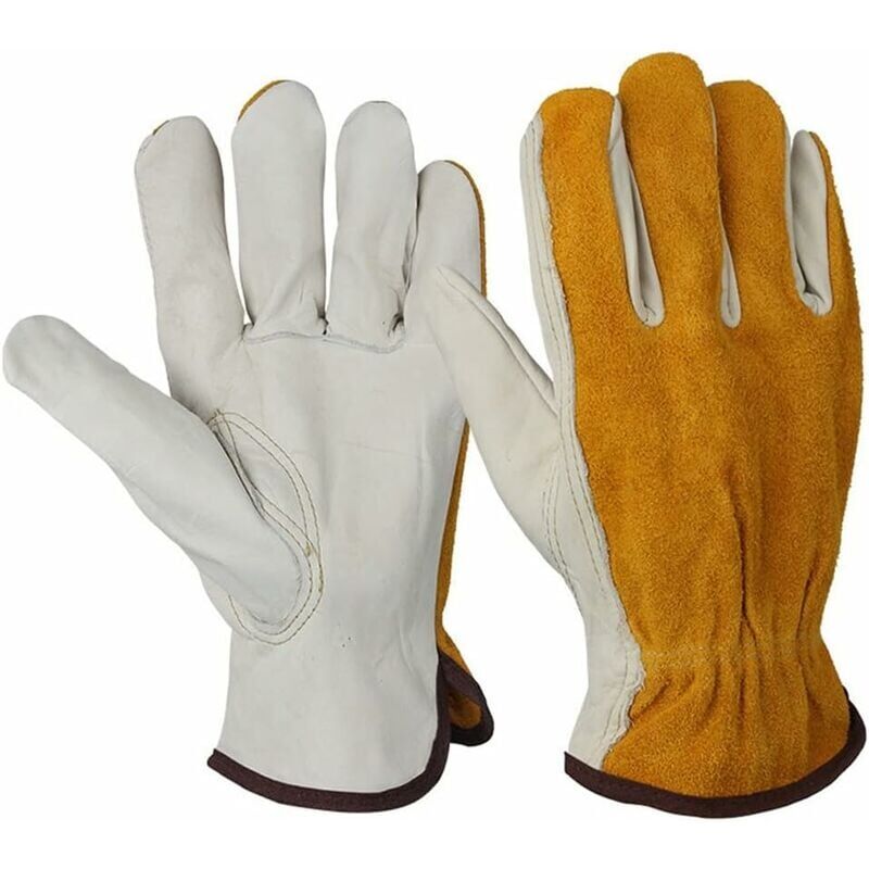 1 paire de gants de protection (taille : L.19CM) pour le soudage des mains au travail Professeur Epine résistant à la perforation jardinage résistant