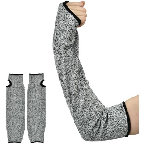 1 Paire de Gants de Sécurité Manche Longue Anti-Coupures, Résistants à l'Abrasion pour Travaux Industriels (45 cm)
