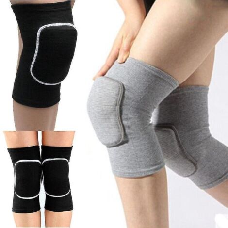 1 paire de genouillères de chantier professionnelles pour le travail et le sport - Protection confortable des jambes - Gris