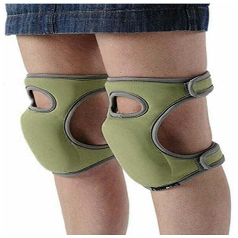 1 paire de genouillères de jardinage en mousse à mémoire de forme (vert)