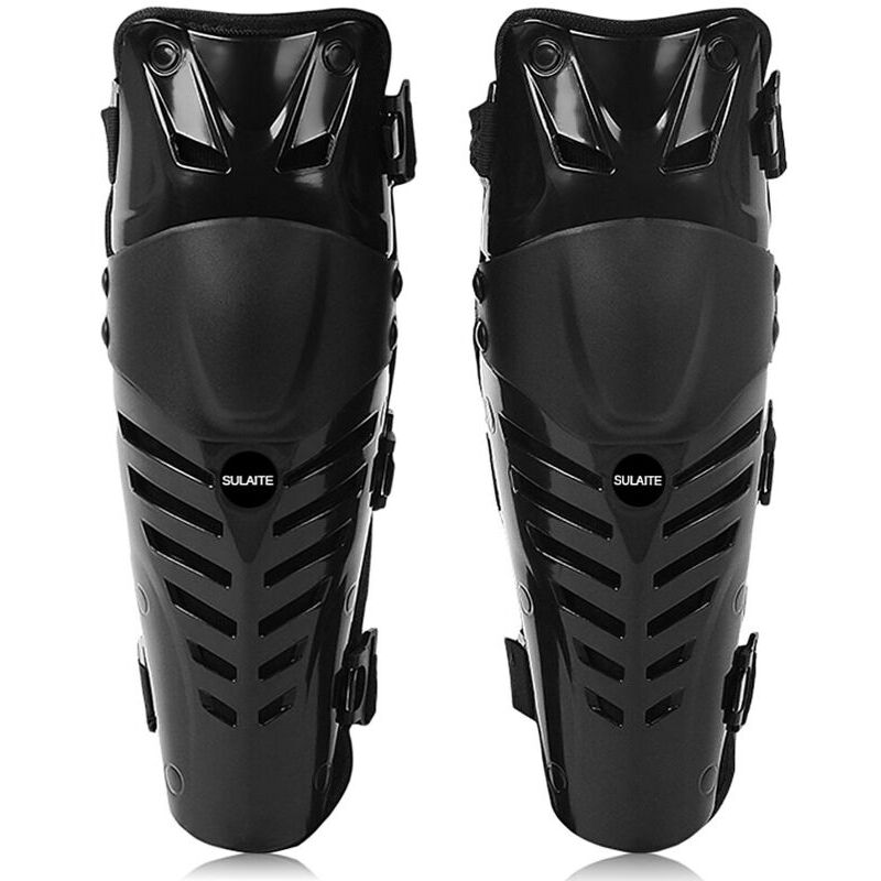1 paire de genouillères de moto de course automobile genouillères genouillères genouillères garde bretelles (noir)