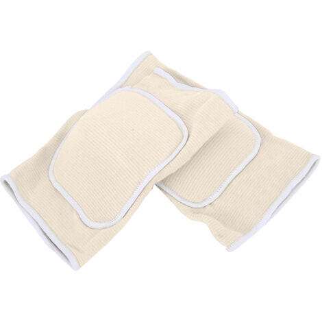 1 Paire de Genouillères Épaisses avec Coussin pour Danse Yoga et Sports Blanc