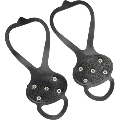 1 Paire de Griffes Antidérapantes 5 Pointes pour Chaussures de Randonnée - Crampons pour Glace et Neige