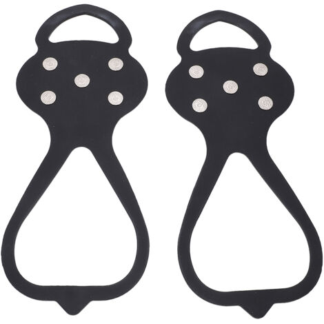 1 Paire de Griffes Antidérapantes 5 Pointes pour Chaussures de Randonnée Hiver Neige, Taille 43-48
