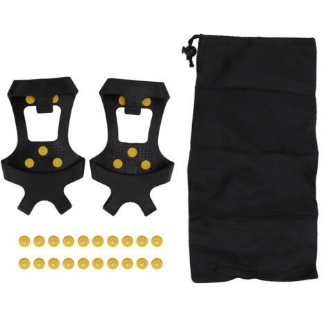 1 Paire de Griffes Antidérapantes pour Chaussures, Crampons à 10 Pointes pour Neige et Glace, Taille 39-46