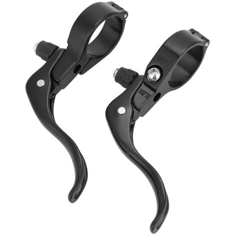 1 paire de leviers de frein légers en alliage d'aluminium pour vélo de route, 31,8 mm (noir)