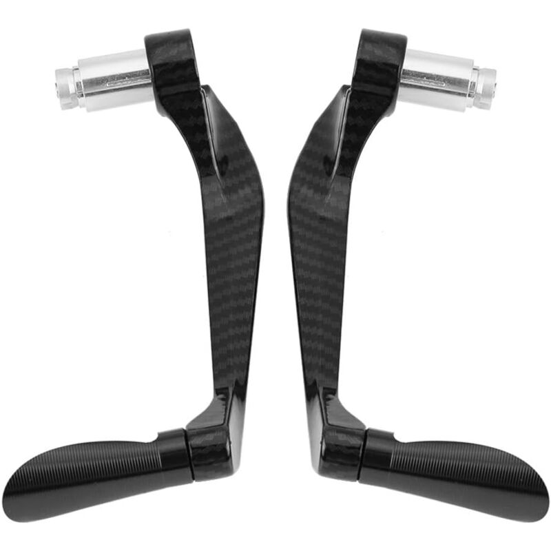 1 Paire de Leviers D'embrayage de Frein de Moto en Fibre de Carbone et Alliage D'aluminium Protègent la Protection, Protège-guidon D'embrayage(Le