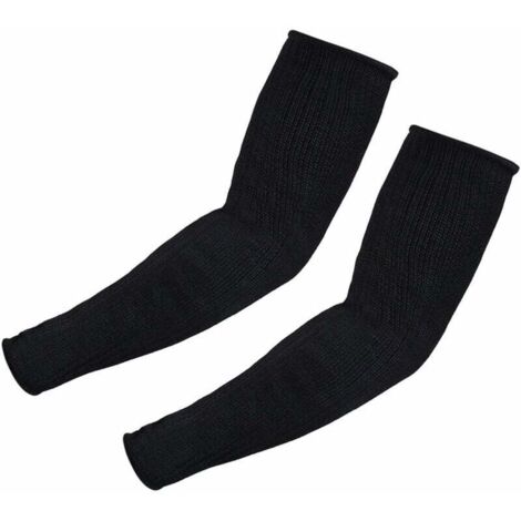 1 paire de manchon Kevlar protège-bras coude bandage garde-bras anti-coupure résistant aux brûlures manchon, noir