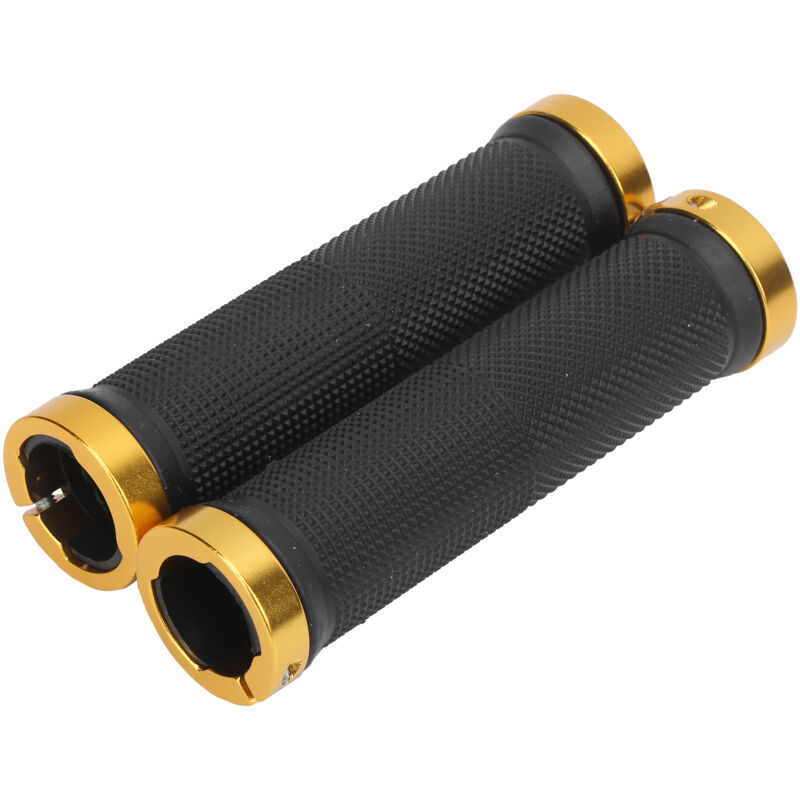 Ineasicer - 1 paire de manchons de guidon en caoutchouc léger pour vtt Manchons de guidon en mousse antidérapante avec bouchon doré