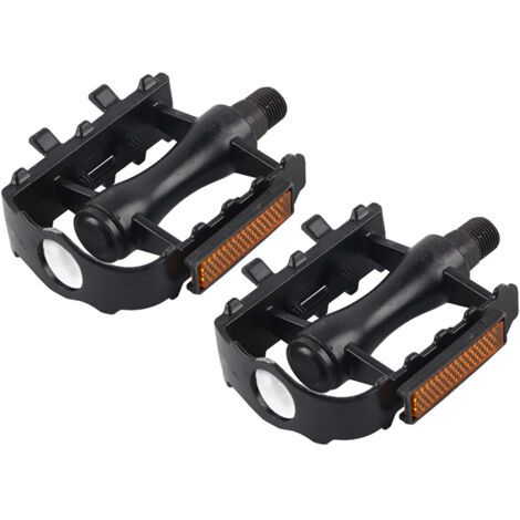 1 Paire de Pédales Vélo Route Montagne Alliage Aluminium Léger Noir Pièce Détachée