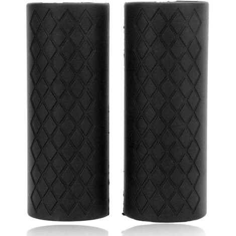 1 Paire de Poignées Rondes pour Haltères en Silicone Antidérapant, Coussin Épais pour Musculation et Renforcement Musculaire Noir